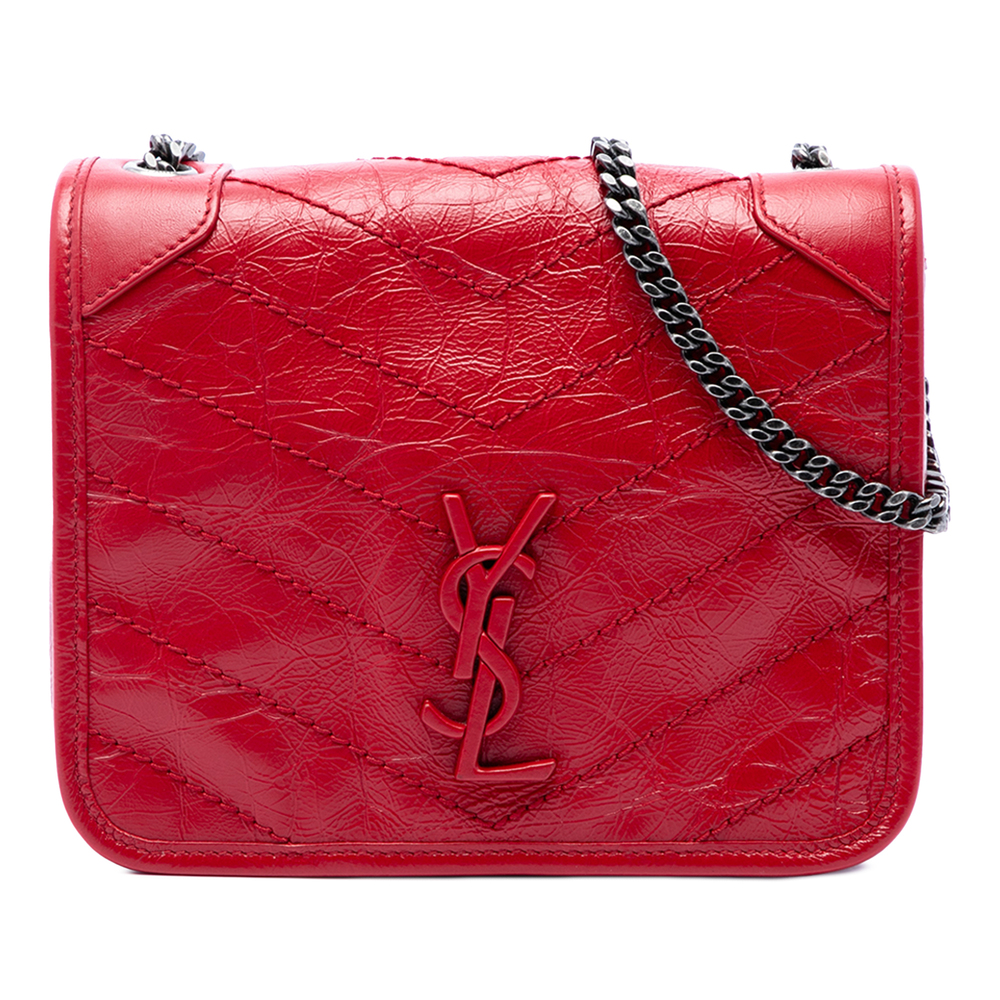 Pre-Loved Saint Laurent Crinkled Calfskin Niki Wallet on Chain - Picture 1 of 6